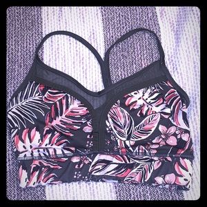 Adorable Flower Pattered Sports Bra